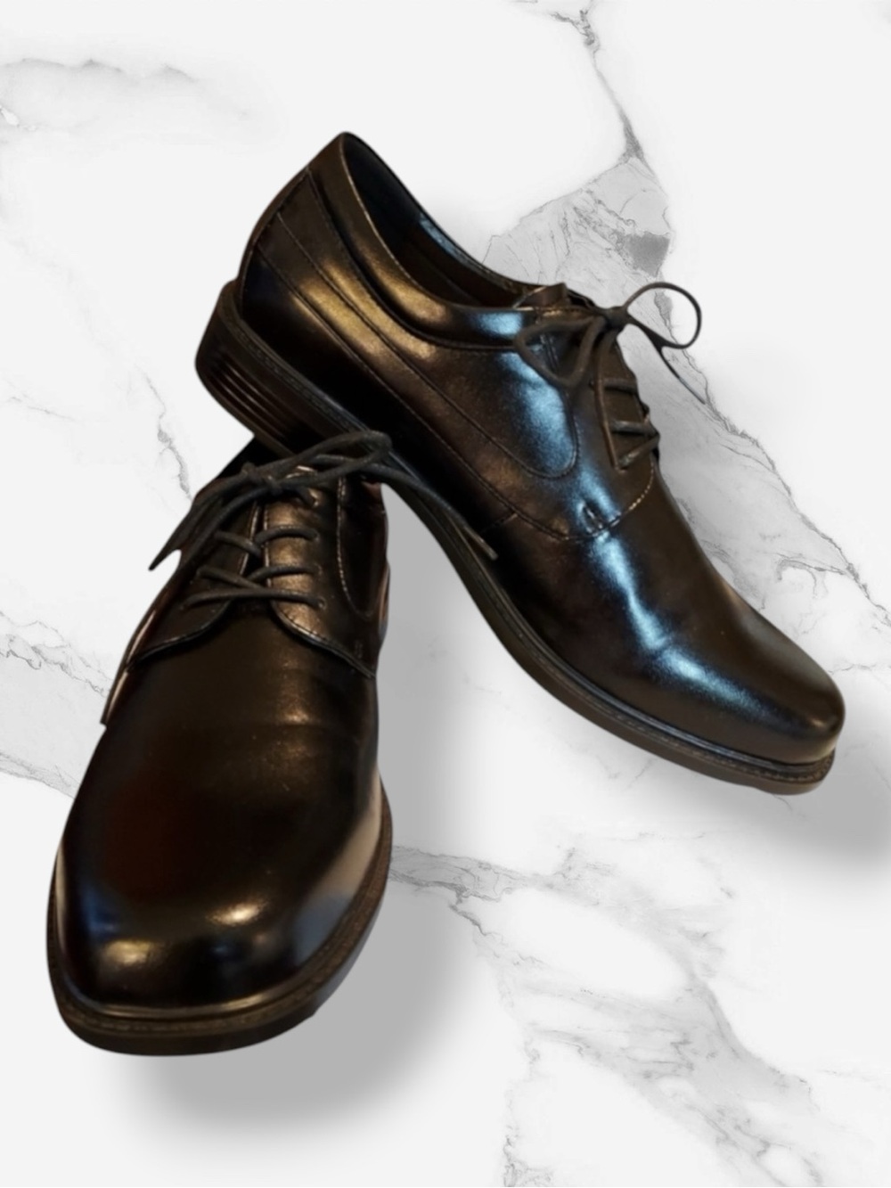 Croft & Barrow Dress Shoes Black Lace Up Traditional Preppy Corporate Goth 9